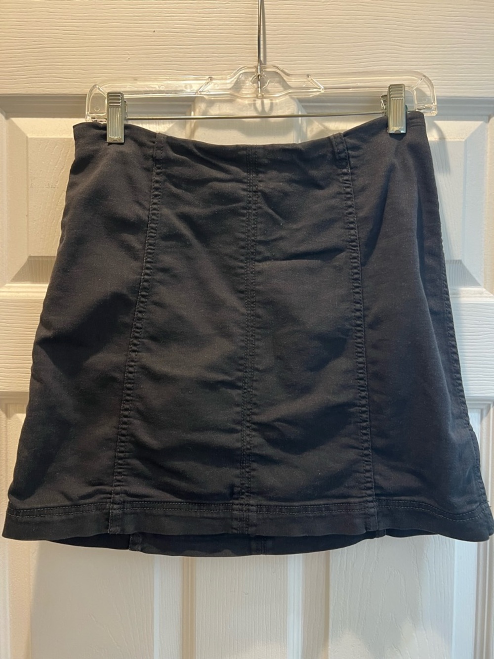 Free People Black Mini Skirt with Panel Stitching